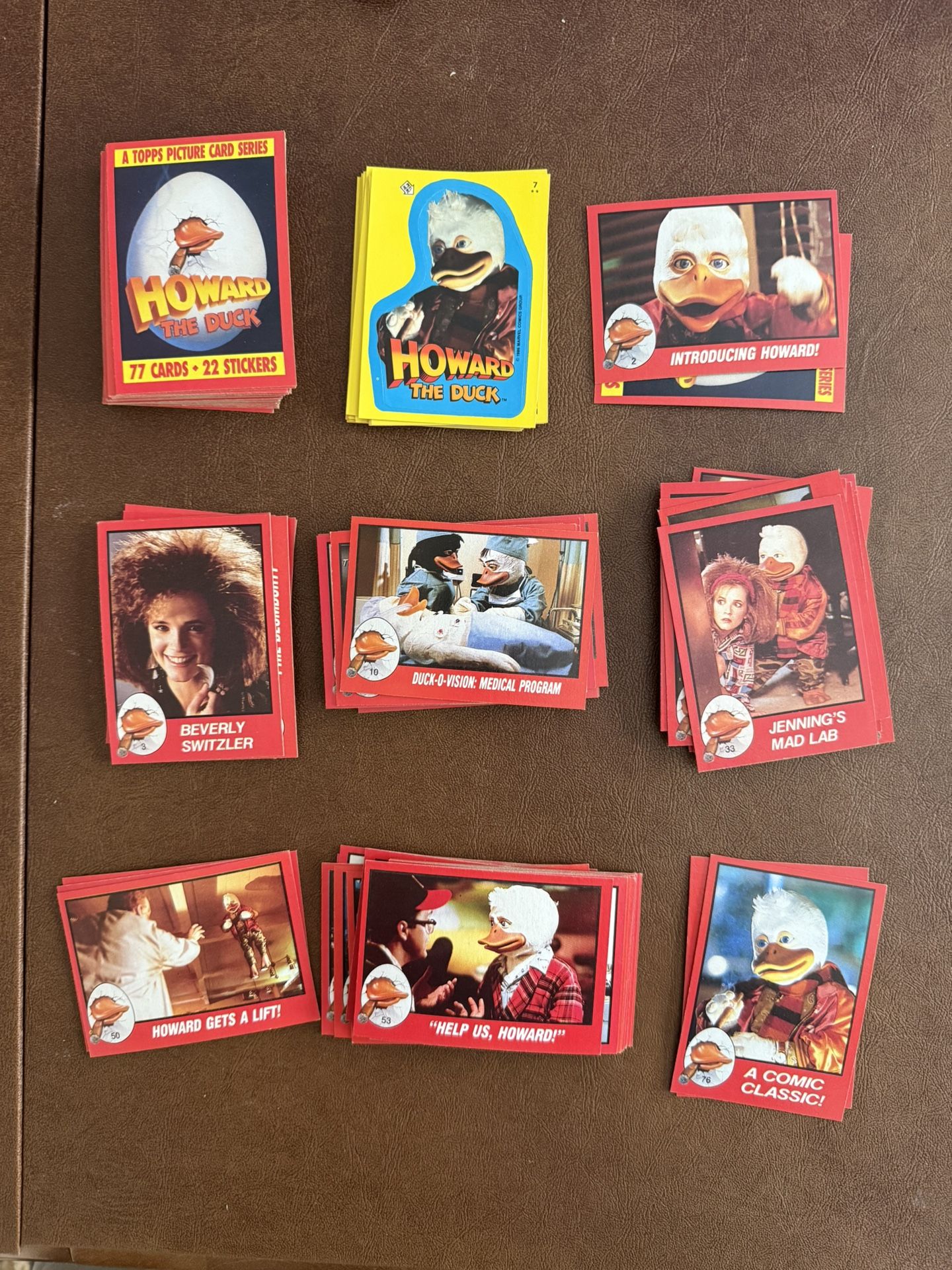 1986 Topps Howard The Duck Trading Cards Lot!! Over 100 Cards