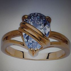Ring, women's large cz stone. Gold Plated. Brand new ONLY $30 each. Sizes 5 or 6.