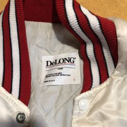 DeLong White satin Red Wing Jacket