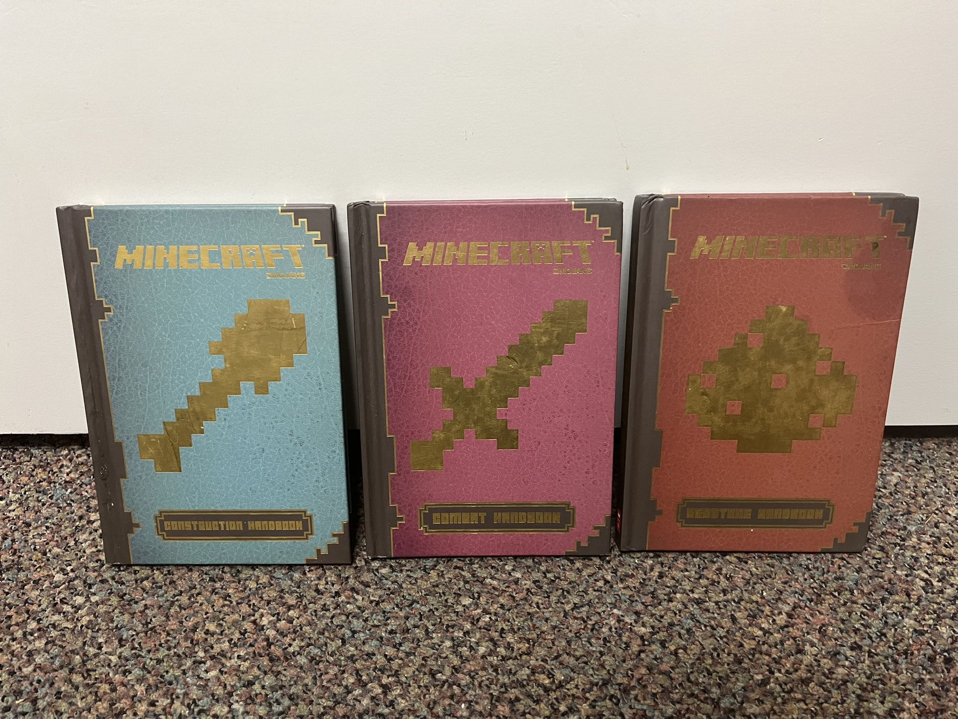 Set Of 3 Minecraft Hard Back Books
