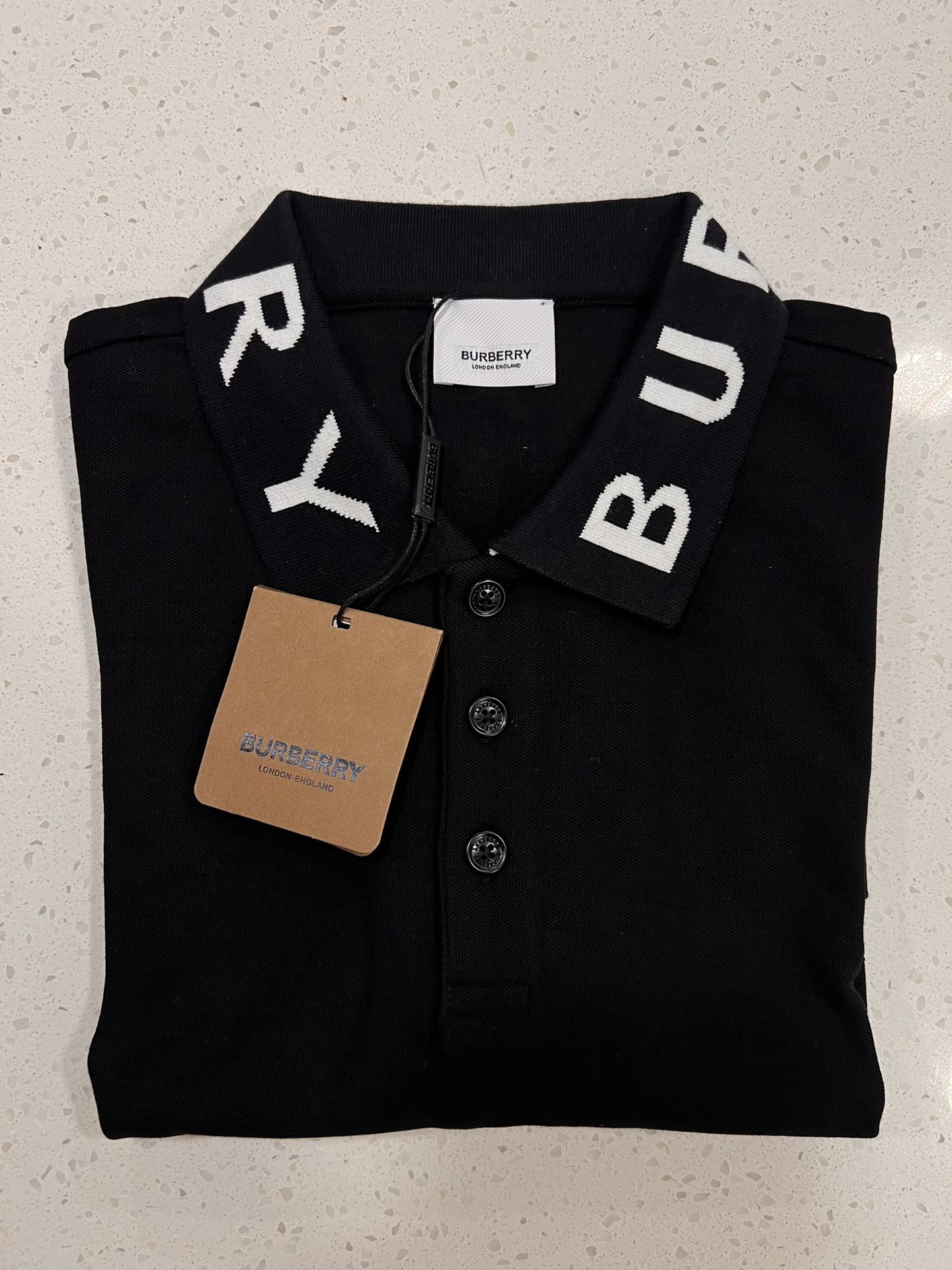 Burberry Men’s Ryland Collar Logo Polo