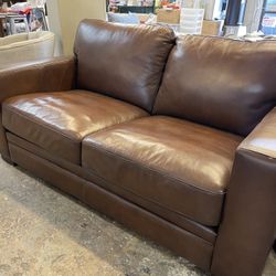Brown Leather Loveseat Beautiful And Comfortable 