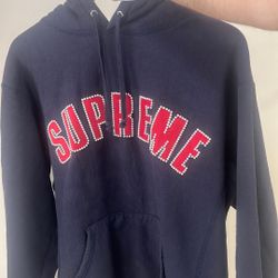 Supreme Navy Pearl Hoodie (Size S)