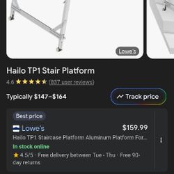 Extended Platform For Stairs $30