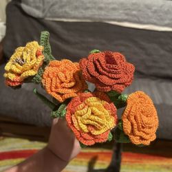 Hand Knitted Flowers