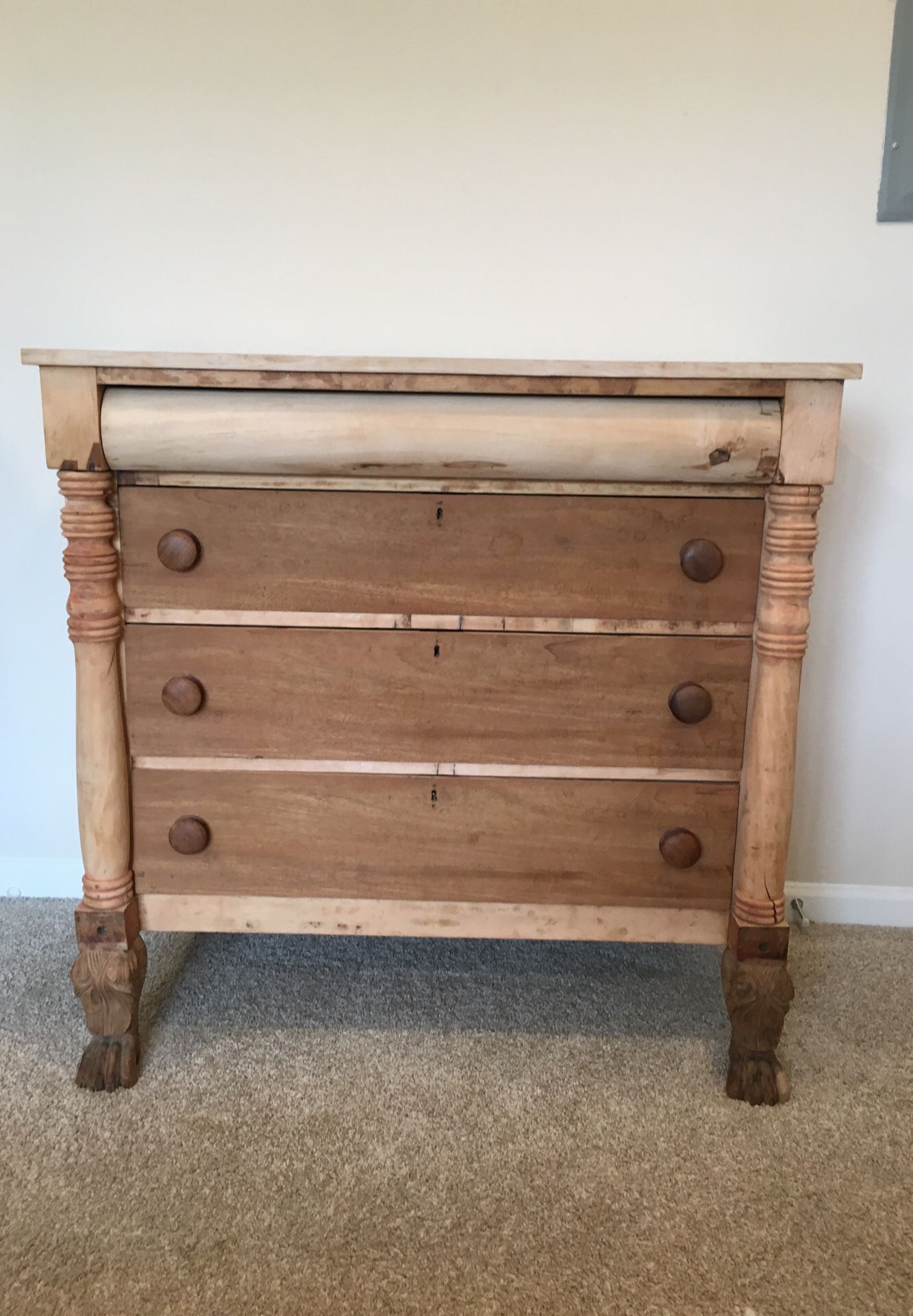 Dresser natural wood 42” tall 43x20