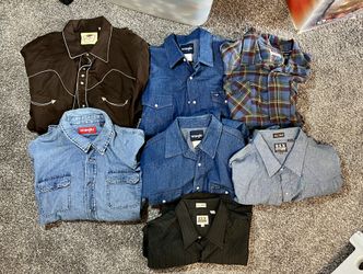 Men’s Western Big & Tall LS Shirts (2 X & 3X & 4X) . 
