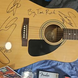 Big Time Rush signed guitar
