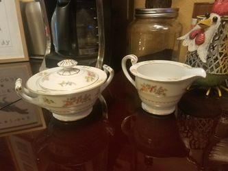 Vintage Cream and Sugar Set