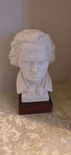 Beethoven bust on wooden base