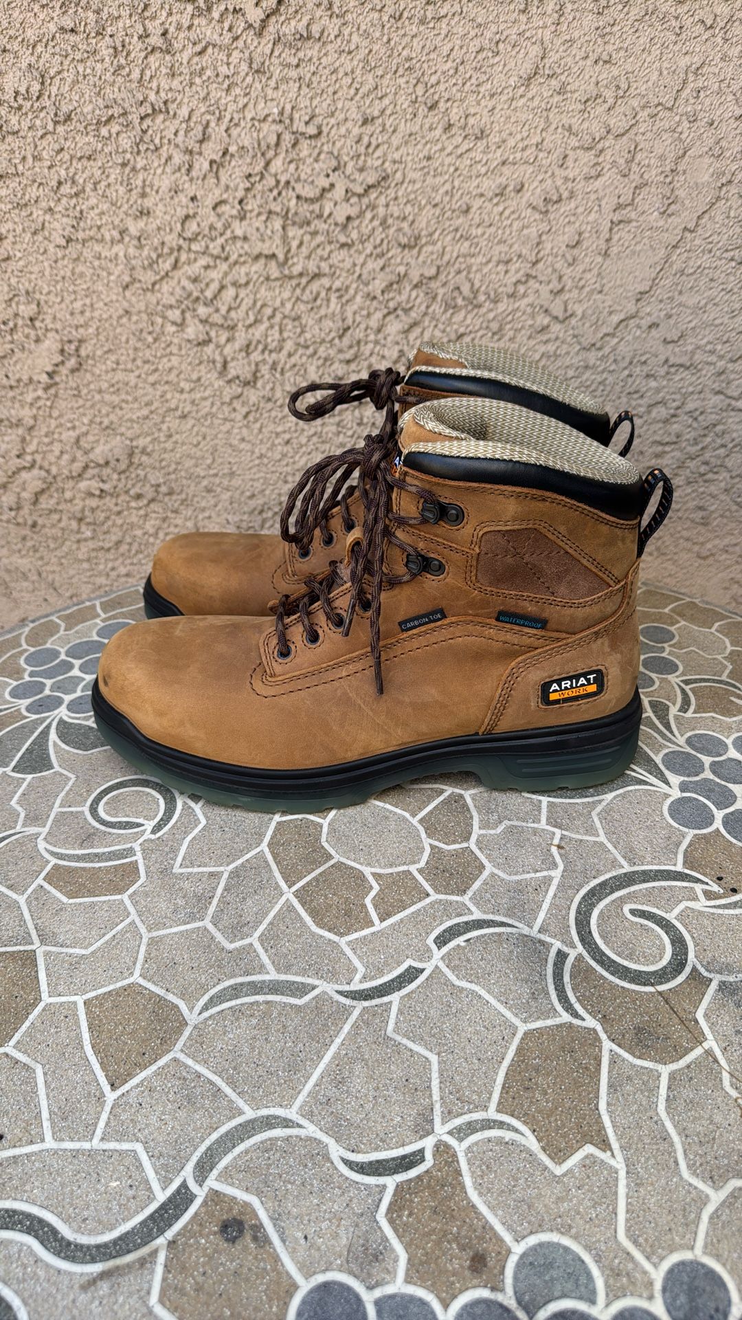 WORK BOOTS ARIAT COMPOSITE TOE WATERPROOF SIZE 10 MENS 