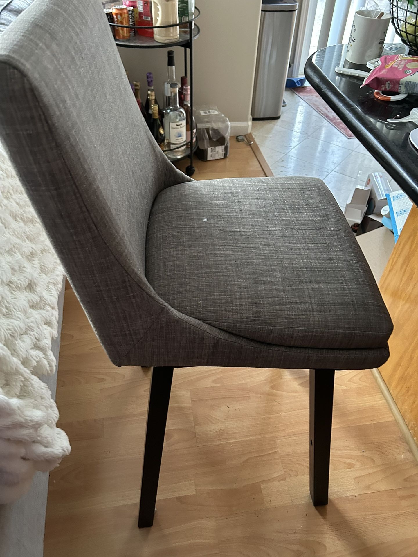 Gray Upholstered Counter Stool (2)