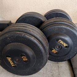 Troy Pro Style Dumbbells - 80 and 90 Lb Pairs