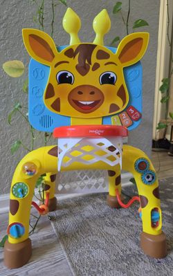 Move2play Giraffe Basketball Hoop & Soccer Goal Activity Center 