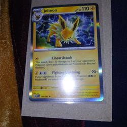 Jolteon Pokemon Holo Card