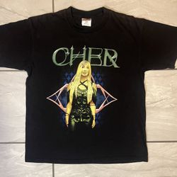 VINTAGE CHER Farewell Tour 2003 Concert Tee Band Music T-Shirt Size Medium