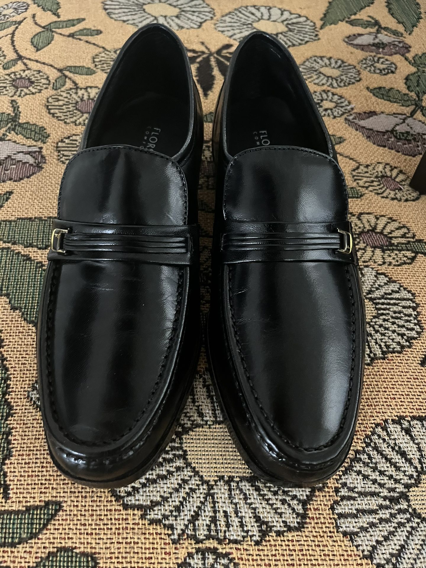 NEW Florshiem Men's Dress Shoes Size 8.5 Black Leather