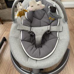 Nuna Leaf grow Baby Seat with Toy Bar - Granite Color