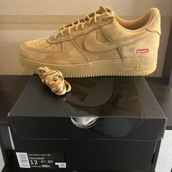 DS Supreme x Nike Air Force 1 Wheat Men Sz12