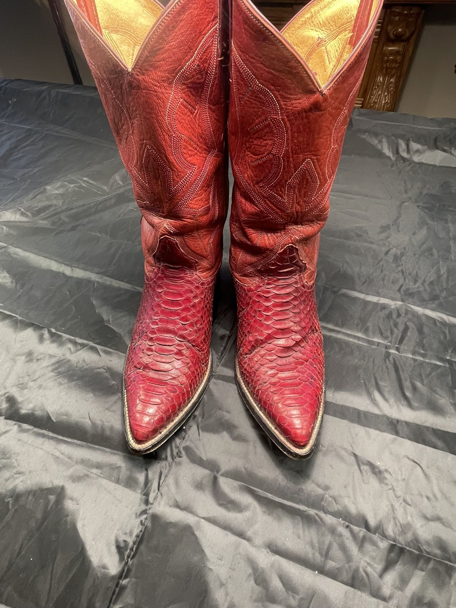 Red Python Cowboy Boots