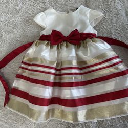 Formal Red & Gold Dress Size 24month 