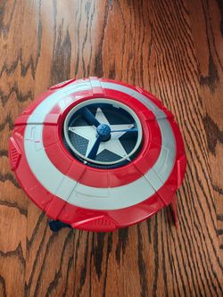 The object shown is the Avengers: Age of Ultron Captain America Star Launch Shield