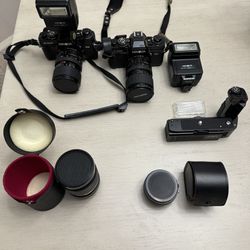 Minolta X-700 Cameras With Lenses And Flash 
