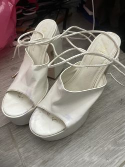 White Platform Heels 