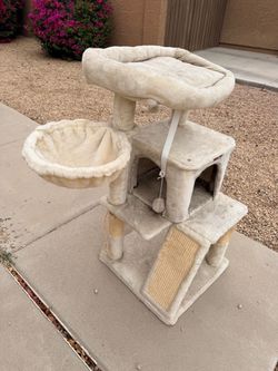 Feandrea 40” Beige Cat Tree Condo