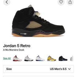 Jordan 5 A Ma Maniere Size 8.5 Read Description 