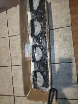 LED Black 4 Lights Acrylic Lighting Fixtures Modern 26 inch-White light