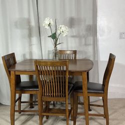 High Dining Table With 4 Chairs ASHLEY FURNITURE 