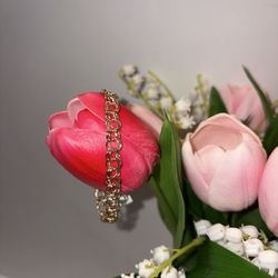 I-2994 14KYG DOUBLE LINK DESIGN BRACELET