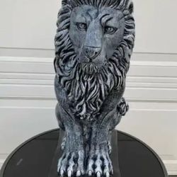 Stone, Color, Medium Sized Lion Statue