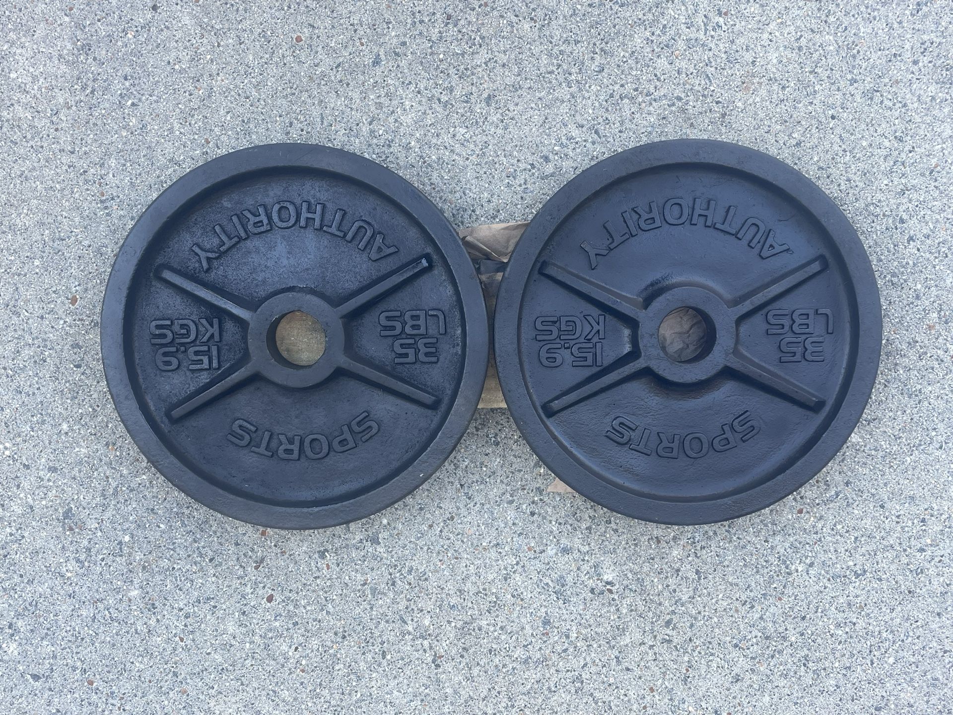 Olympic Weight Plates pair of 35s