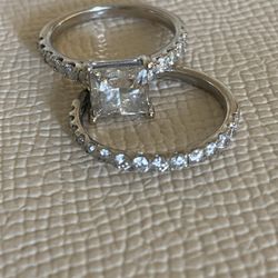 Engagement Ring + Wedding Band