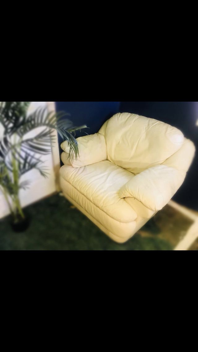 Ivory couch and chair