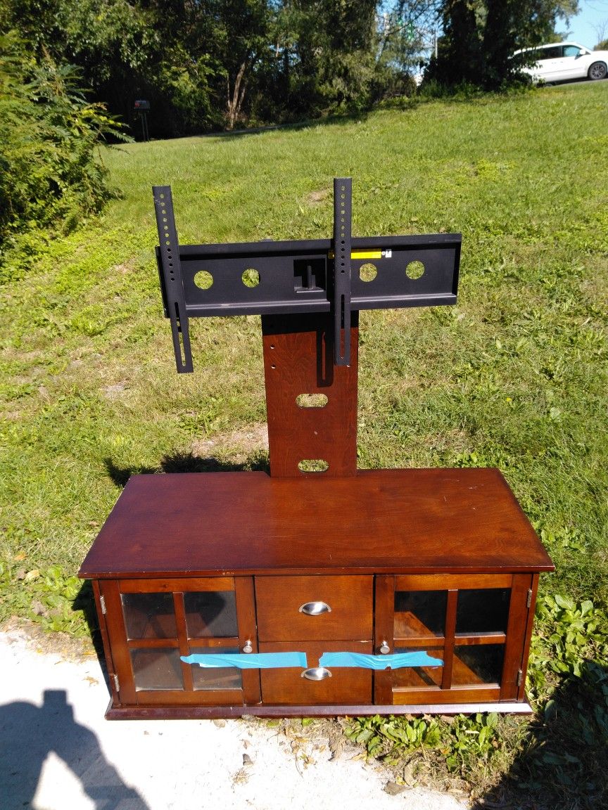 Solid WoodenTV Stand With Glass doors 40 Inches Long 22 " Wide