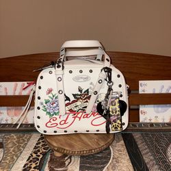 Ed Hardy White Purse
