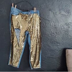 Ashley Stewart Stretch Cropped Jeans SZ 28