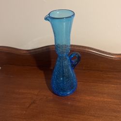 Vintage Blenko Cobalt Glass Pitcher 