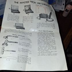 Vintage Electric Medical Master Violet Ray