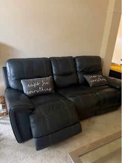 Navy Blue recliner Sofa