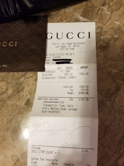 gucci price tag