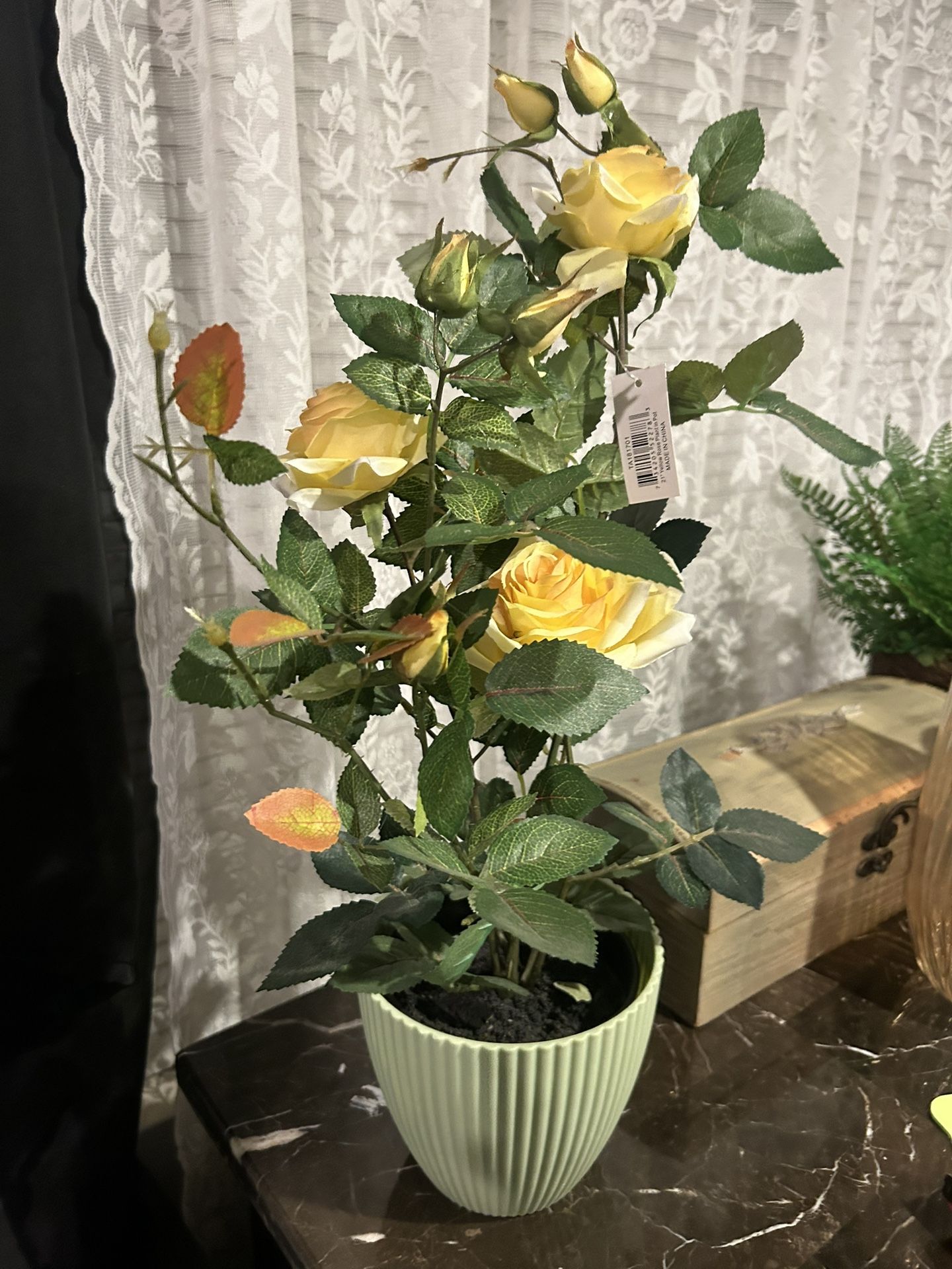 Faux Yellow rose plant/tree