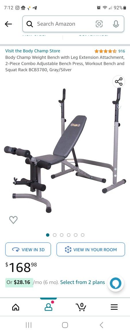 Body Champ Weight Bench w Leg Attachment and Squat Rack Comes With Weights for Sale in Inman SC OfferUp