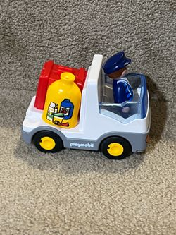 2007 Playmobil recycling Replacement Truck Cab White/Gray & figure