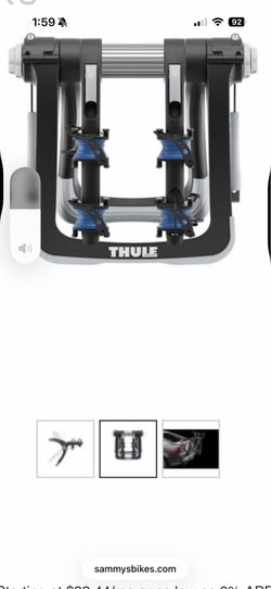Thule Raceway 2 bike trunk rack with Saris bike beam and LT tip tube adapter
