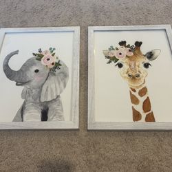 Nursery framed artwork