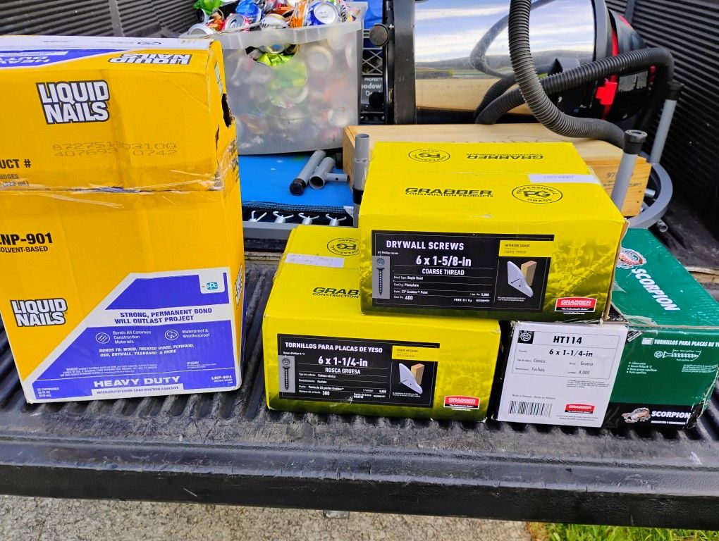 Drywall Screws And Liquid Nail